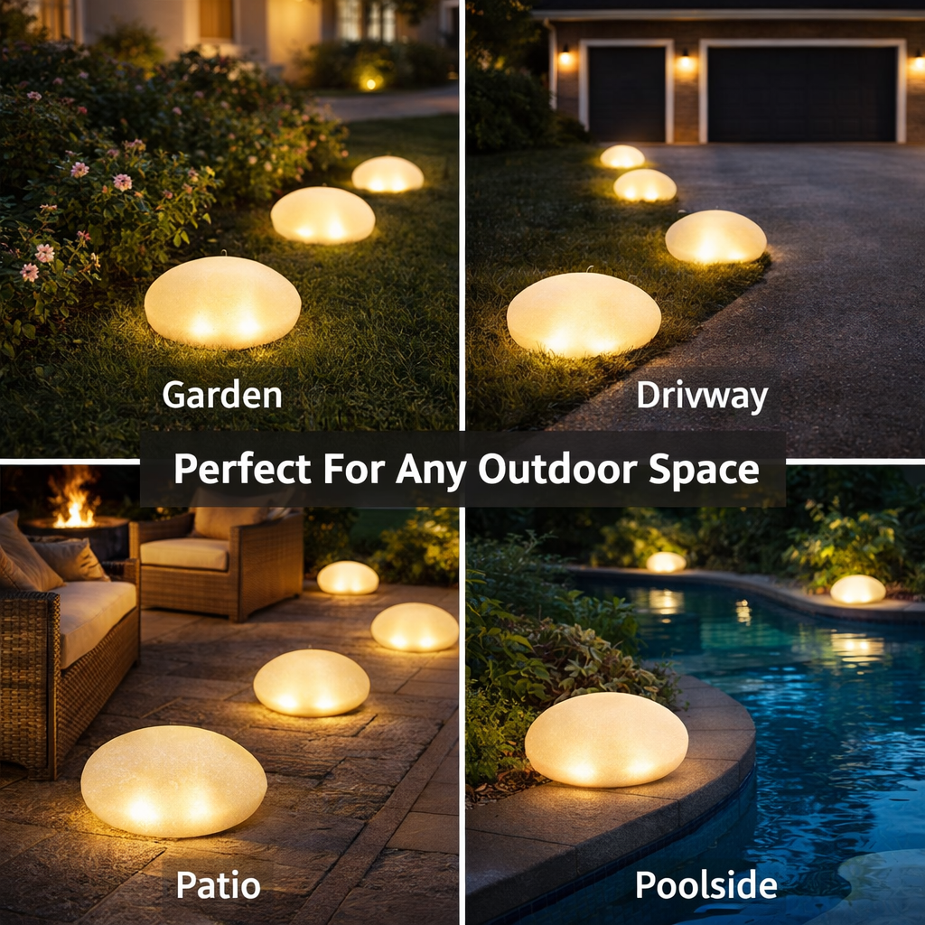 Solar Stone Lights – 49% OFF Today Turn Your Yard Into a Glowing Stone Path