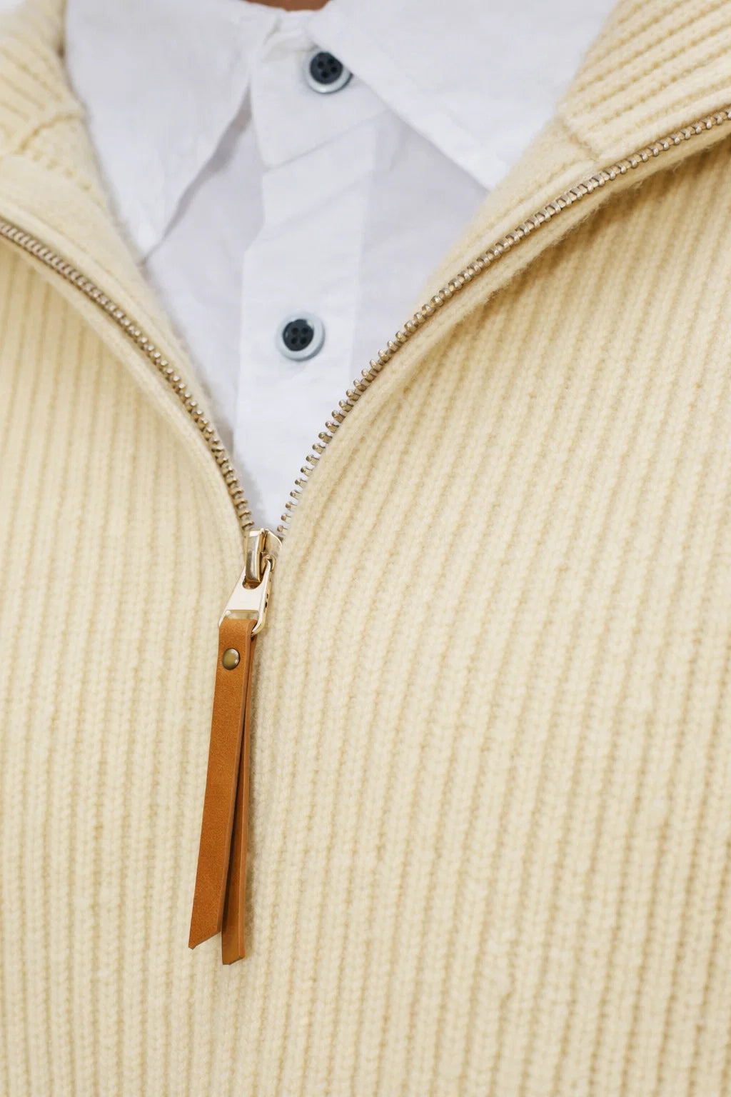 Vintage Half-Zip Knit Sweater for Men