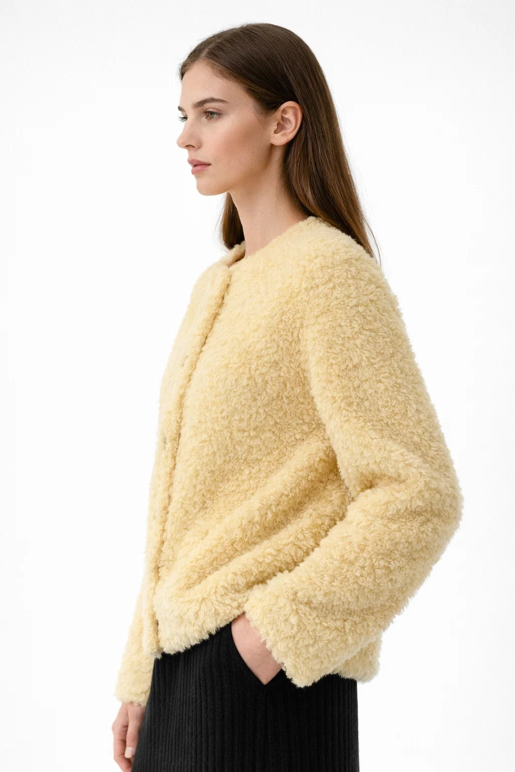 Women’s Alpaca Curly Wool Short Jacket