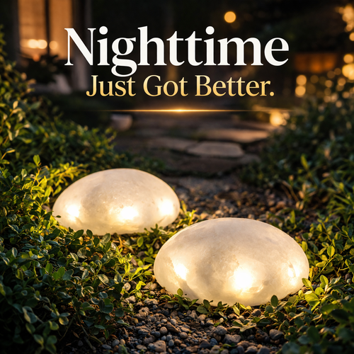 Solar Stone Lights – 49% OFF Today Turn Your Yard Into a Glowing Stone Path