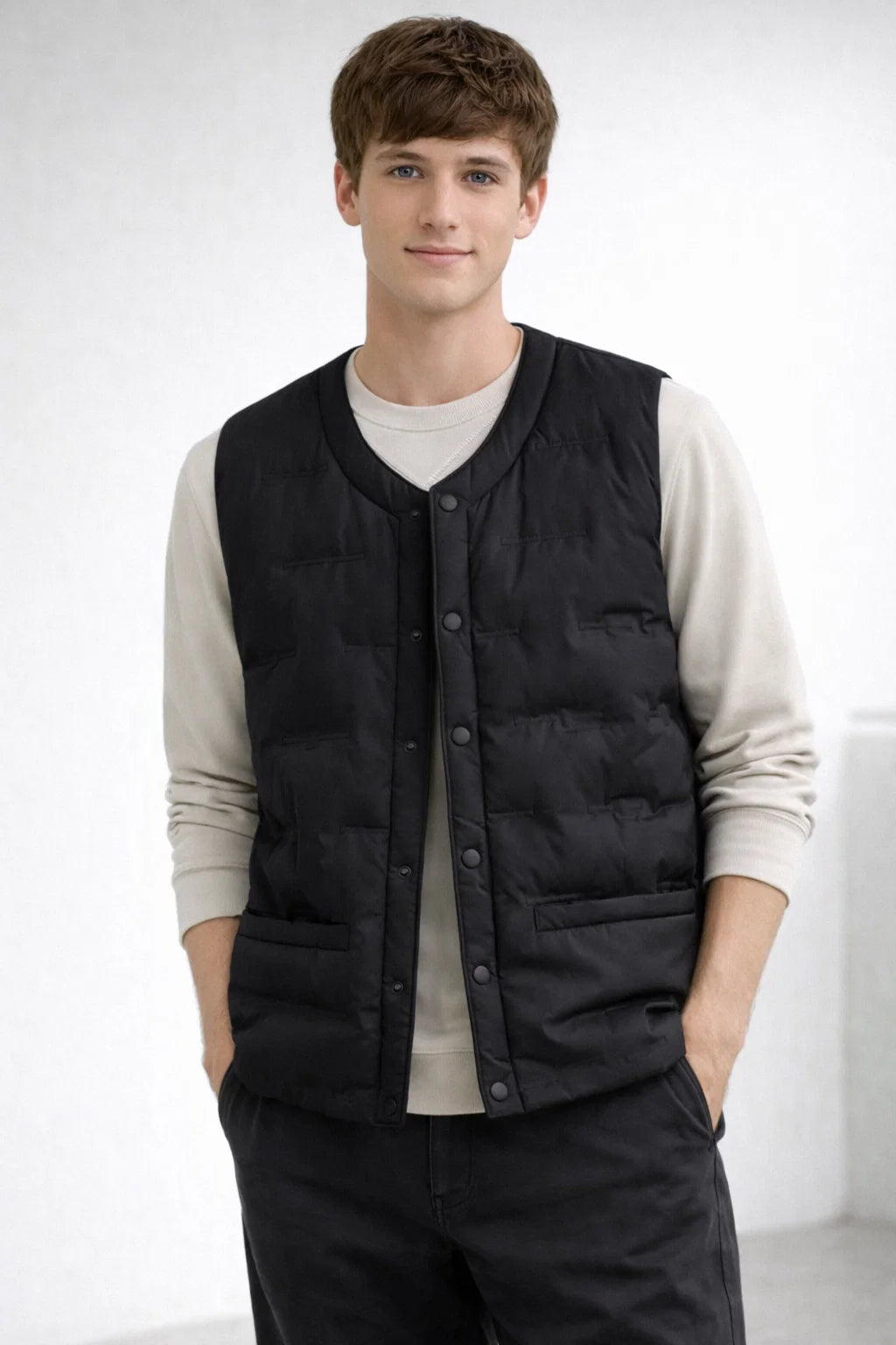 Lightweight Quilted Down Vest for Men